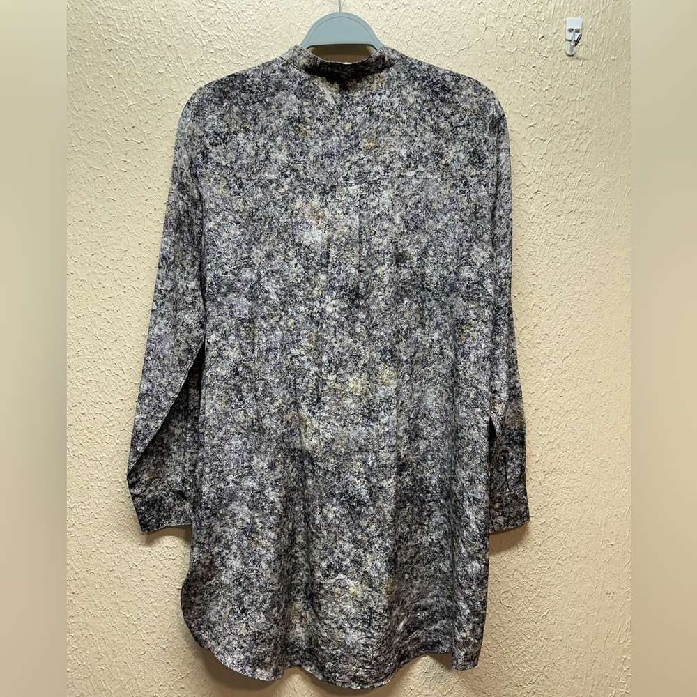 Eileen Fisher 100% Silk Tunic Dress Size‎ Small Button Front - Picture 2 of 6